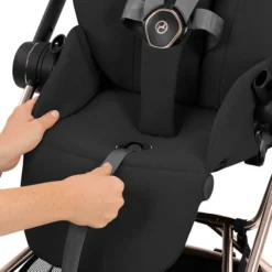 Cybex Pack Poussette Mios Confort 2026 Matt Black + Nacelle Pliable - Cozy Beige