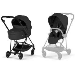 Cybex Pack Poussette Mios Confort 2026 Matt Black + Nacelle Pliable - Sepia Black