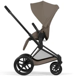 Cybex Pack Poussette Priam Confort Matt Black + Nacelle Pliable - Coconut Brown