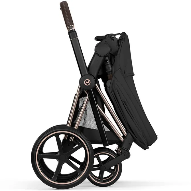 Cybex Pack Poussette Priam Confort Rosegold + Nacelle Pliable- Sepia Black