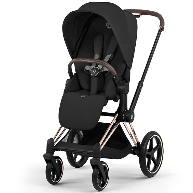 Cybex Pack Poussette Priam Confort Rosegold + Nacelle Pliable- Sepia Black