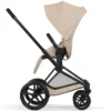 Cybex Pack Poussette Priam Confort Matt Black + Nacelle Pliable - Cozy Beige
