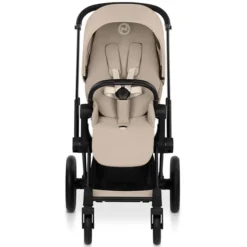 Cybex Pack Poussette Priam Confort Matt Black + Nacelle Pliable - Cozy Beige