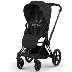 Cybex Pack Poussette Priam Confort Matt Black + Nacelle Pliable - Sepia Black