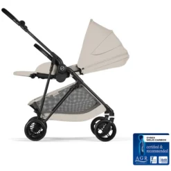 Cybex Poussette Citadine Melio 2026 Châssis Carbon - Dune Grey