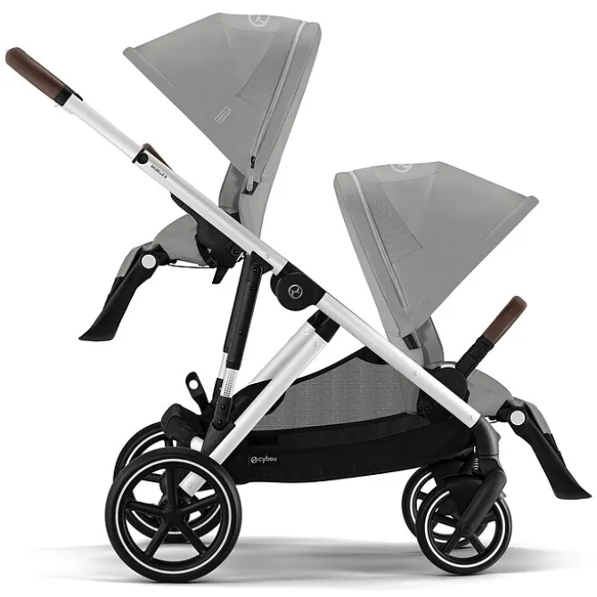 Cybex Poussette Double Gazelle S Châssis Silver - Stone Grey