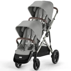 Cybex Poussette Double Gazelle S Châssis Silver - Stone Grey