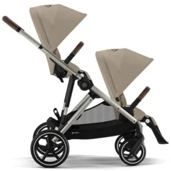 Cybex Poussette Double Gazelle S Châssis Taupe - Almond Beige