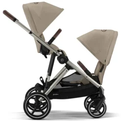 Cybex Poussette Double Gazelle S Châssis Taupe - Almond Beige