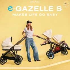 Cybex Poussette Evolutive e-Gazelle S Châssis Black - Moon Black