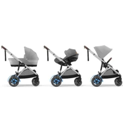 Cybex Poussette Evolutive e-Gazelle S Châssis Silver - Stone Grey