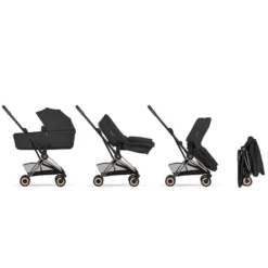Cybex Poussette Ultra-compacte Coyä Confort Châssis Matt Black - Coconut Brown