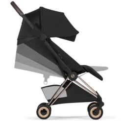 Cybex Poussette Ultra-compacte Coyä Style Châssis Chrome Brown - City Grey