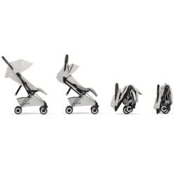 Cybex Poussette Ultra-compacte Coyä Style Châssis Chrome Brown - City Grey