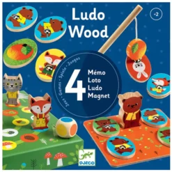 Djeco Coffret de 4 Jeux LudoWood