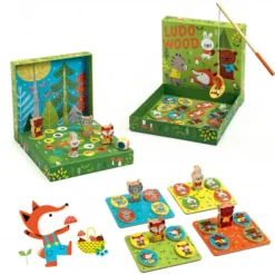 Djeco Coffret de 4 Jeux LudoWood