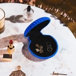 DOIY Boîte à Bijoux Coquillage Venus - Bleu
