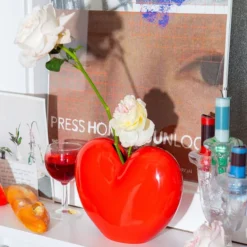 DOIY Vase Love Coeur Rouge