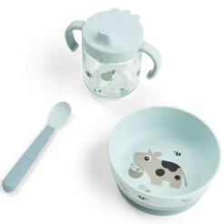 Done by Deer Coffret Diversification 3 Pièces Foodie - Tiny Farm Bleu