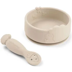 Done by Deer Coffret Repas 2 Pièces Stick & Stay - Sheepy Sable