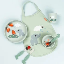 Done by Deer Coffret Repas 3 Pièces Stick & Stay - Elphee Vert