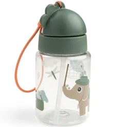Done by Deer Gourde avec Paille Tiny Trails Vert - 280 ml