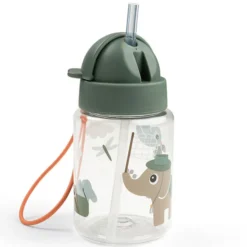 Done by Deer Gourde avec Paille Tiny Trails Vert - 280 ml
