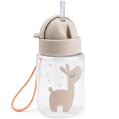 Done by Deer Gourde avec Paille Celebration Sable - 280 ml