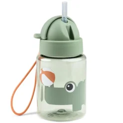 Done by Deer Gourde avec Paille Playground Vert - 280 ml
