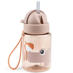 Done by Deer Gourde avec Paille Playground Rose - 280 ml