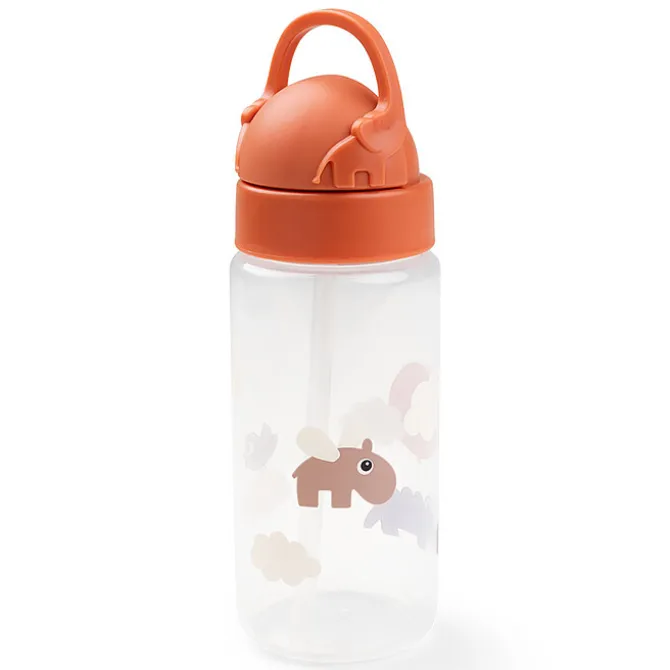 Done by Deer Gourde avec Paille Happy Clouds Papaye - 350 ml