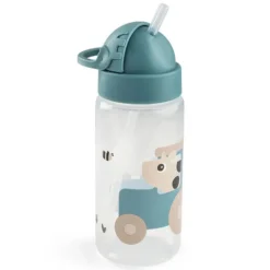 Done by Deer Gourde avec Paille Tiny Farm Bleu - 350 ml