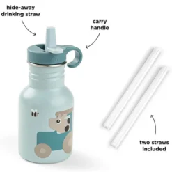 Done by Deer Gourde Inox Tiny Farm Bleu - 350 ml