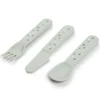 Done by Deer Lot de 3 Couverts Foodie - Happy Dots Vert
