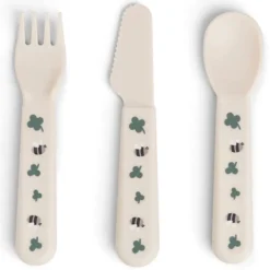 Done by Deer Lot de 3 Couverts Foodie - Tiny Farm Sable