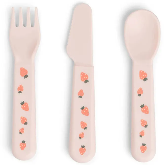Done by Deer Lot de 3 Couverts Foodie - Tiny Farm Rose