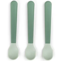 Done by Deer Lot de 3 Cuillères Easy Grip Foodie - Vert