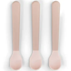 Done by Deer Lot de 3 Cuillères Easy Grip Foodie - Rose