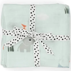 Done by Deer Lot de 3 Langes - Playground Bleu