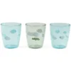 Done by Deer Lot de 3 Mini Verres Yummy Happy Clouds Vert - 120 ml