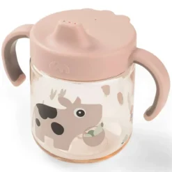 Done by Deer Tasse d'Apprentissage Hermétique Foodie Tiny Farm Rose - 260 ml