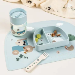 Done by Deer Tasse d'Apprentissage 360° Tiny Farm Bleu - 260 ml