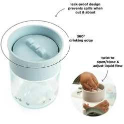 Done by Deer Tasse d'Apprentissage 360° Tiny Farm Bleu - 260 ml