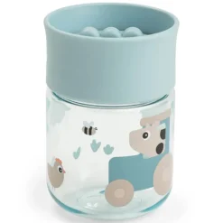 Done by Deer Tasse d'Apprentissage 360° Tiny Farm Bleu - 260 ml