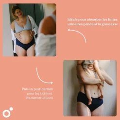 doomoo Culotte Post-partum et Menstruelle Flowy Black - XS/S/M