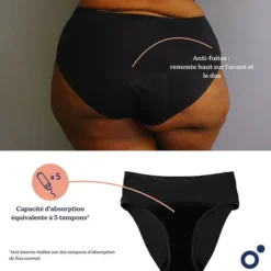 doomoo Culotte Post-partum et Menstruelle Flowy Black - XS/S/M