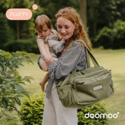doomoo Sac à Langer Fluffy - Corduroy Kaki