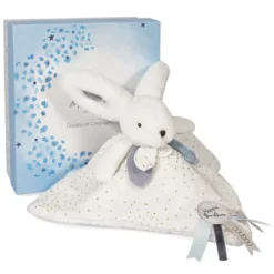 Doudou et Compagnie Doudou Pompon Happy Glossy - Blanc