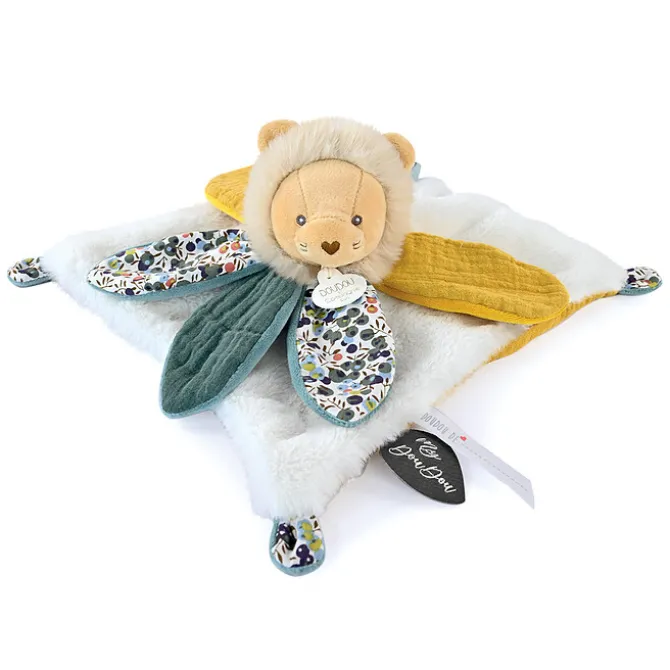 Doudou et Compagnie Doudou Pétale Lion Boh'aime - Blanc