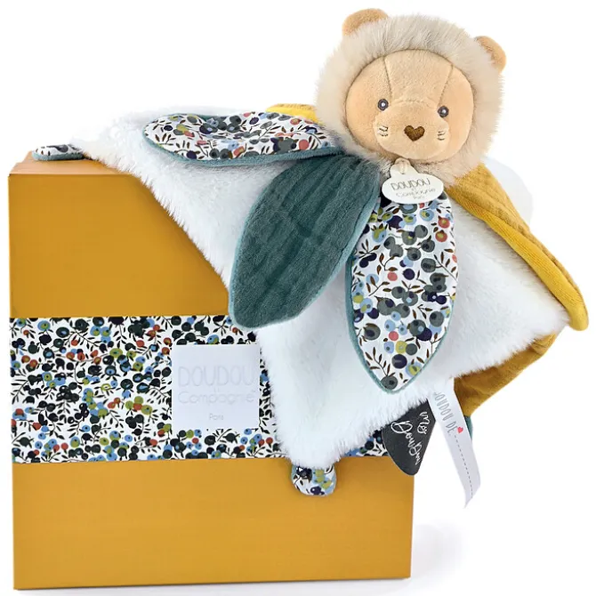 Doudou et Compagnie Doudou Pétale Lion Boh'aime - Blanc